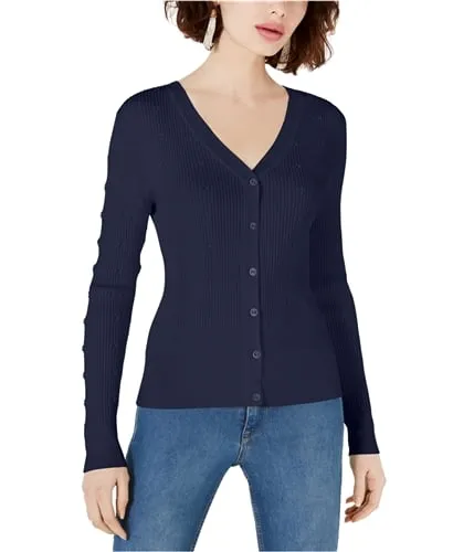 Maison Jules Womens Ribbed Cardigan Sweater, TW2