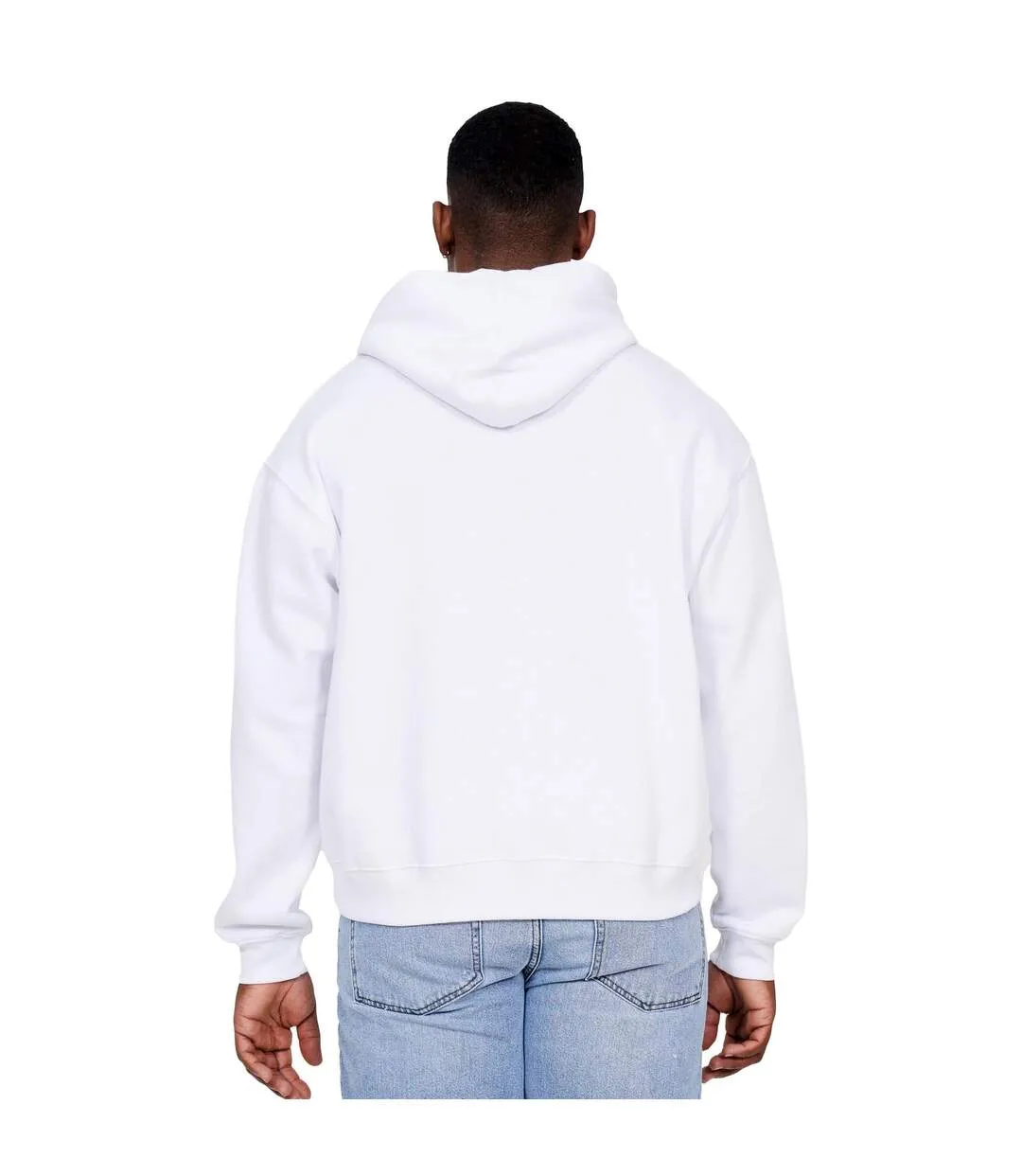 Mens boxy ringspun cotton oversized hoodie white Casual Classics