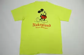 Mickey Mouse Nukeyland Hanford Washington Nuclear Power Vintage 80's Single Stitch T-Shirt