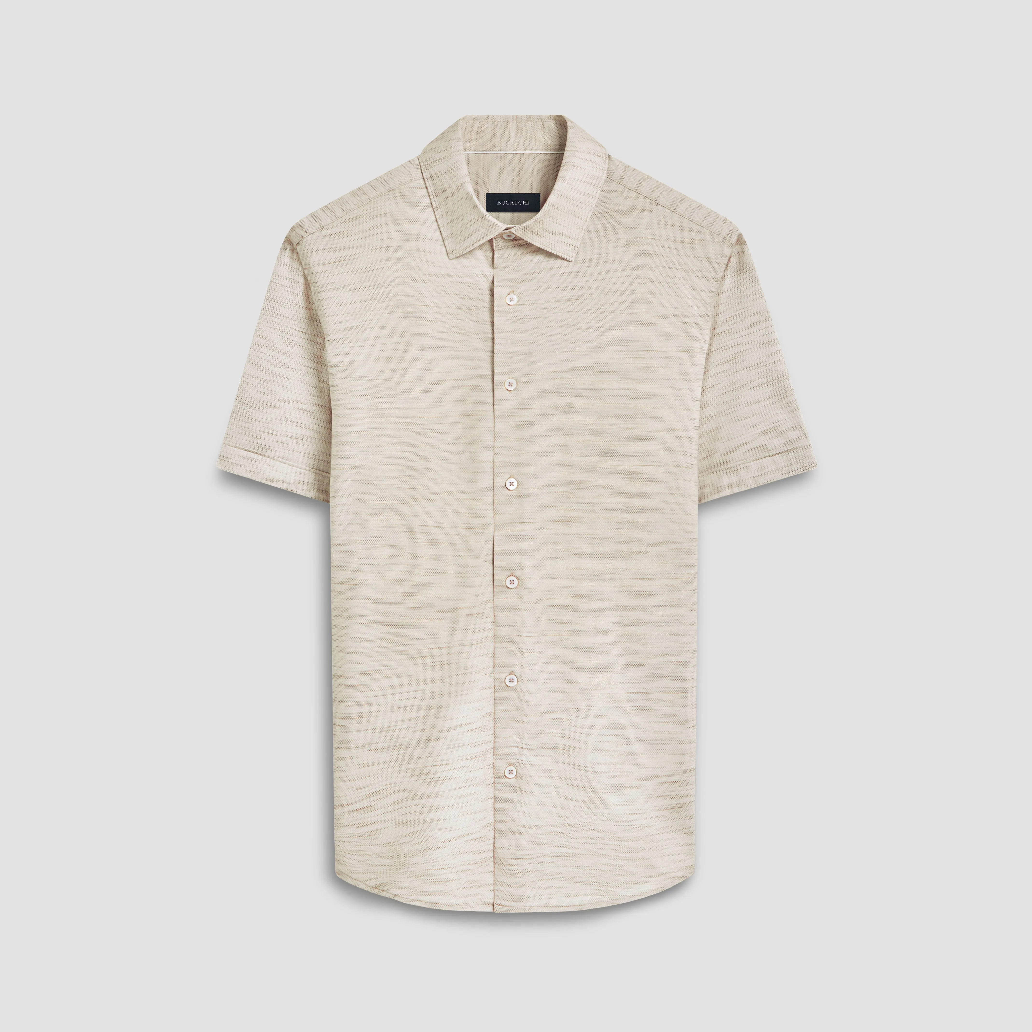 Miles Stitch Print OoohCotton Short Sleeve Shirt