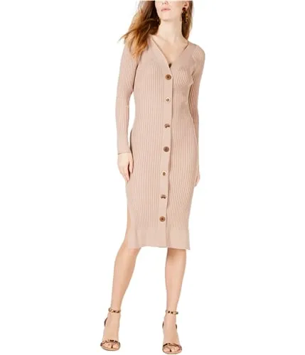 Moon River Womens Button Front Sweater Dress