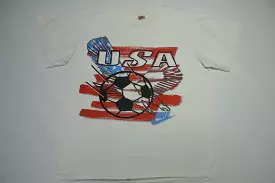 Nike Just Do It Vintage 90's Soccer Ball USA Grey Tag Single Stitch Made in USA T-Shirt