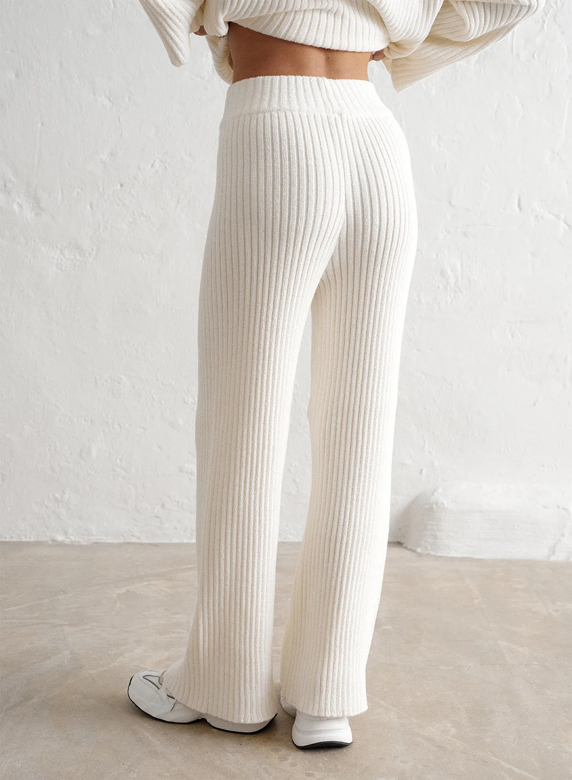 Off-White Rib Knit Pants