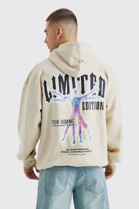 Oversized Limited Edition Back Graphic Hoodie | boohooMAN UK