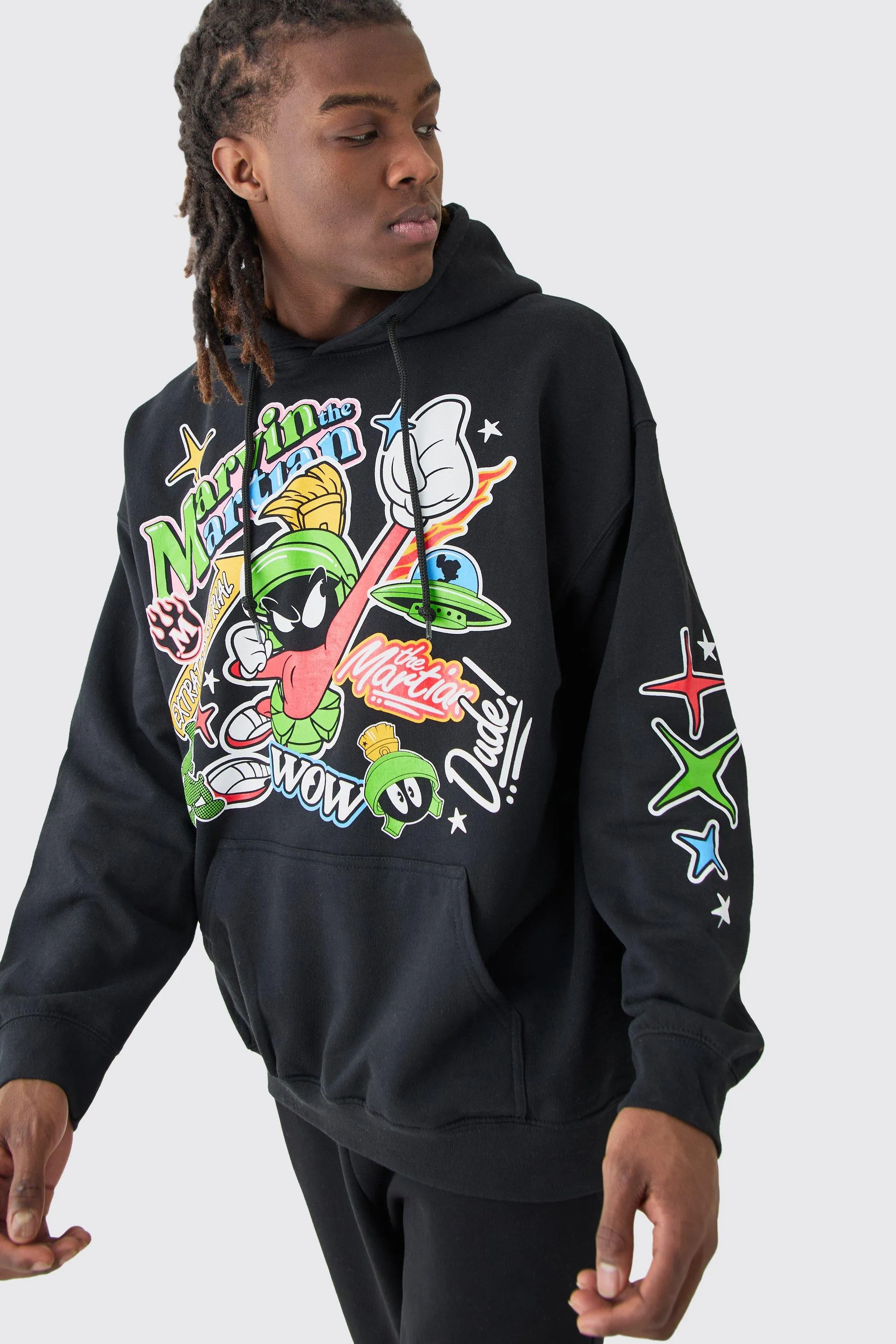 Oversized Looney Tunes License Hoodie | boohooMAN UK