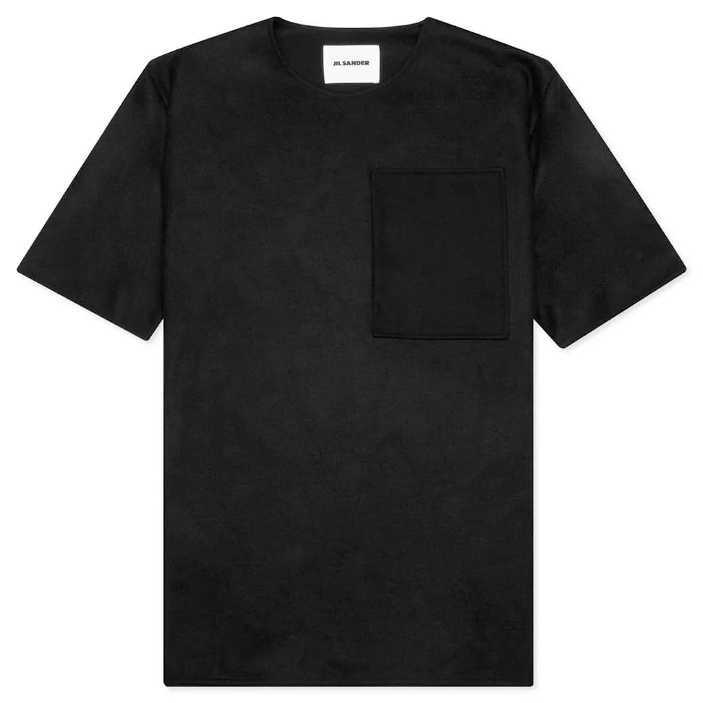 Patch Pocket Zip T-Shirt T-Shirt - Black