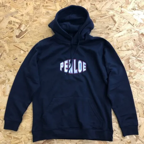 Penloe College Hoodie Sweat Navy Blue  This hooded sweatshirt is constructed from a cotton-polyester blend.  Features high stitc