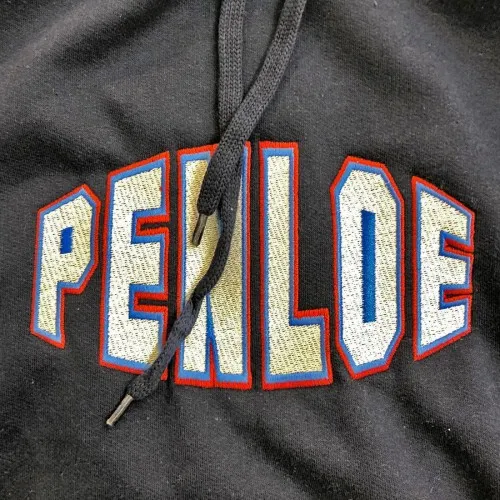 Penloe College Hoodie Sweat Navy Blue  This hooded sweatshirt is constructed from a cotton-polyester blend.  Features high stitc