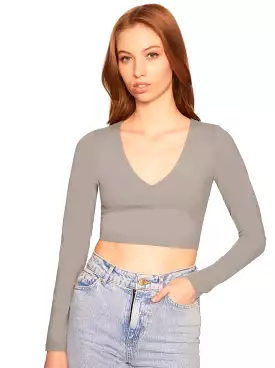 PIXIE GREY CROP TOP