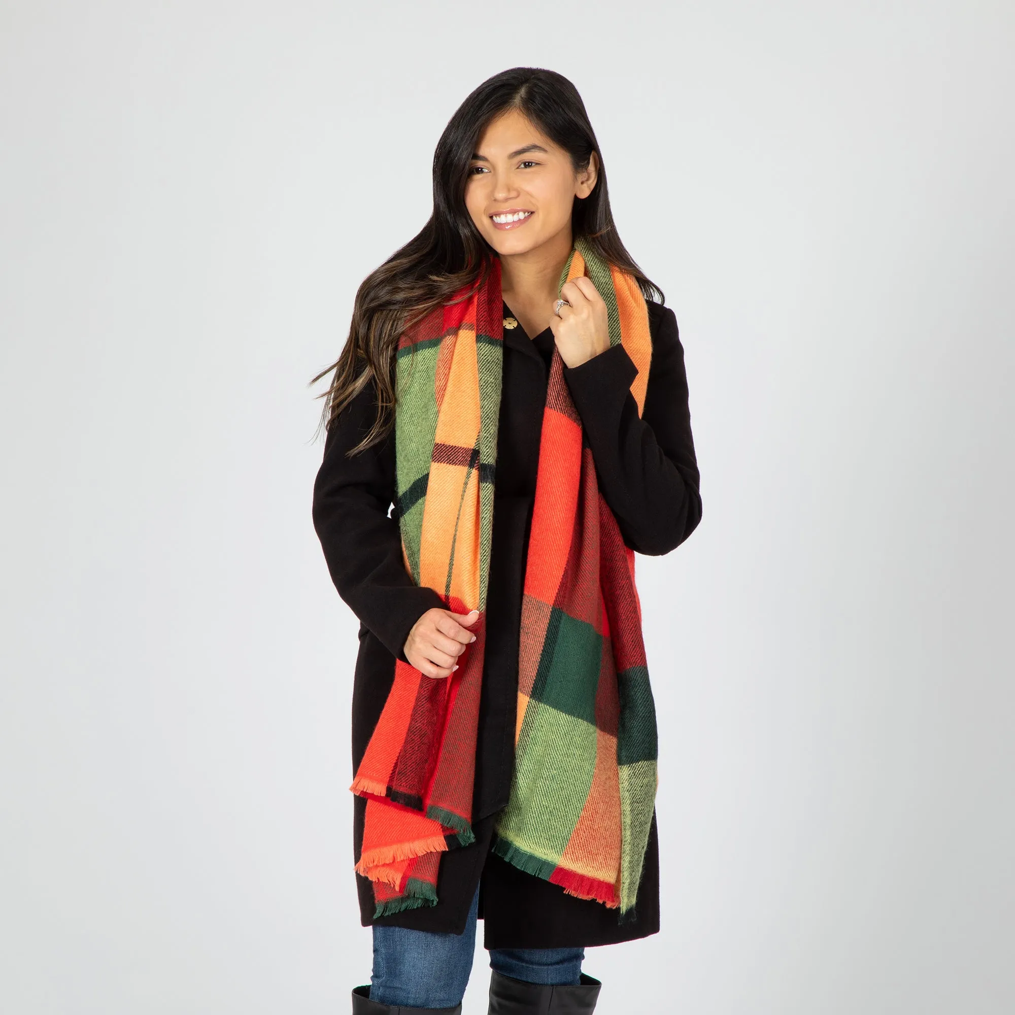 Plaid Chunky Scarf