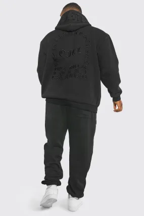 Plus Loose Gothic 3d Embroidered Hoodie | boohooMAN UK