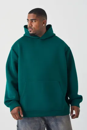 Plus Oversized Bonded Scuba Hoodie | boohooMAN UK