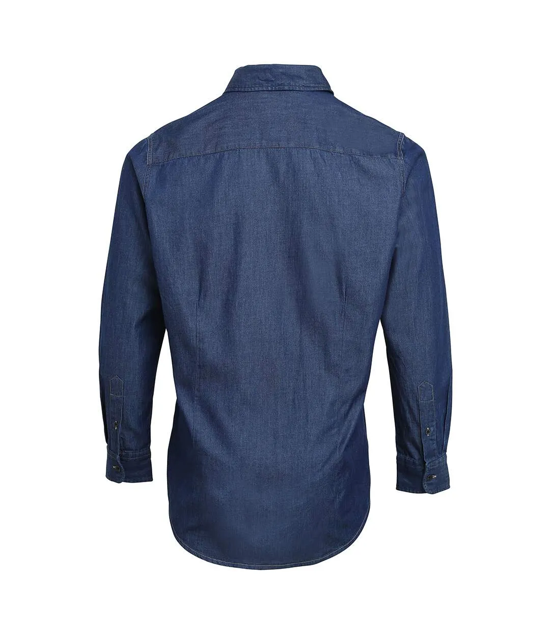 Premier Mens Jeans Stitch Long Sleeve Denim Shirt (Indigo Denim) - UTRW5593