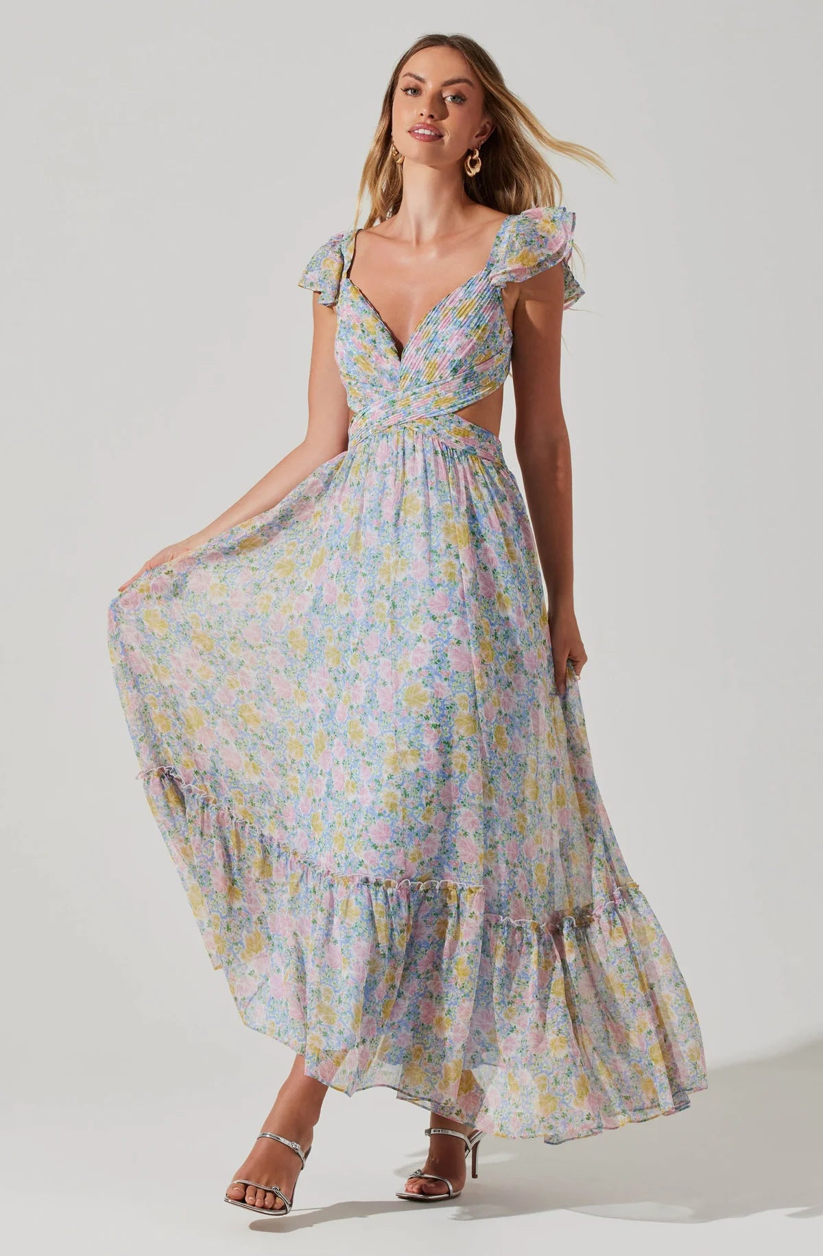 Primrose Floral Strappy Back Maxi Dress