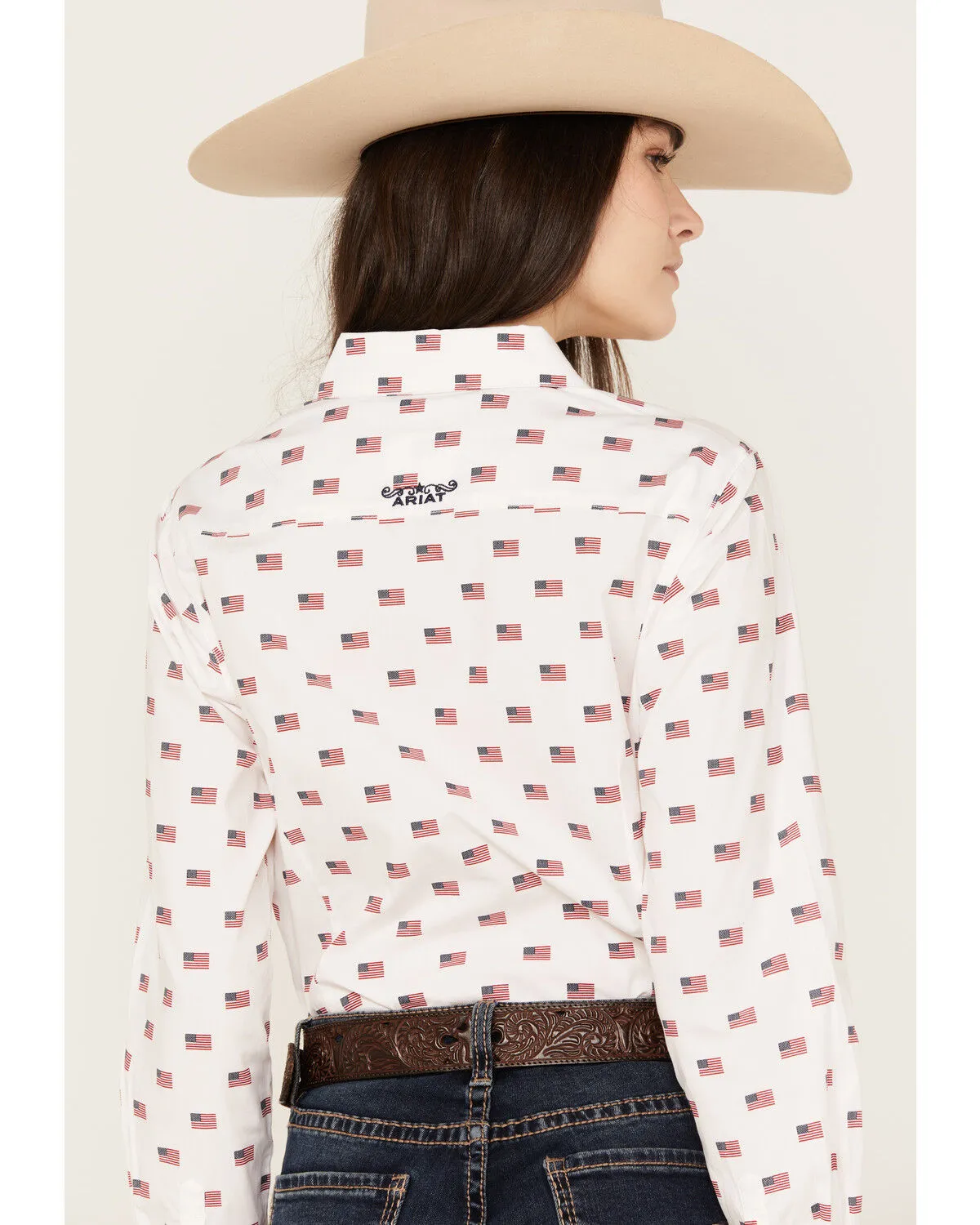 Product Name:  Ariat Women's Kirby USA Print Button Down Long Sleeve Stretch Western Shirt