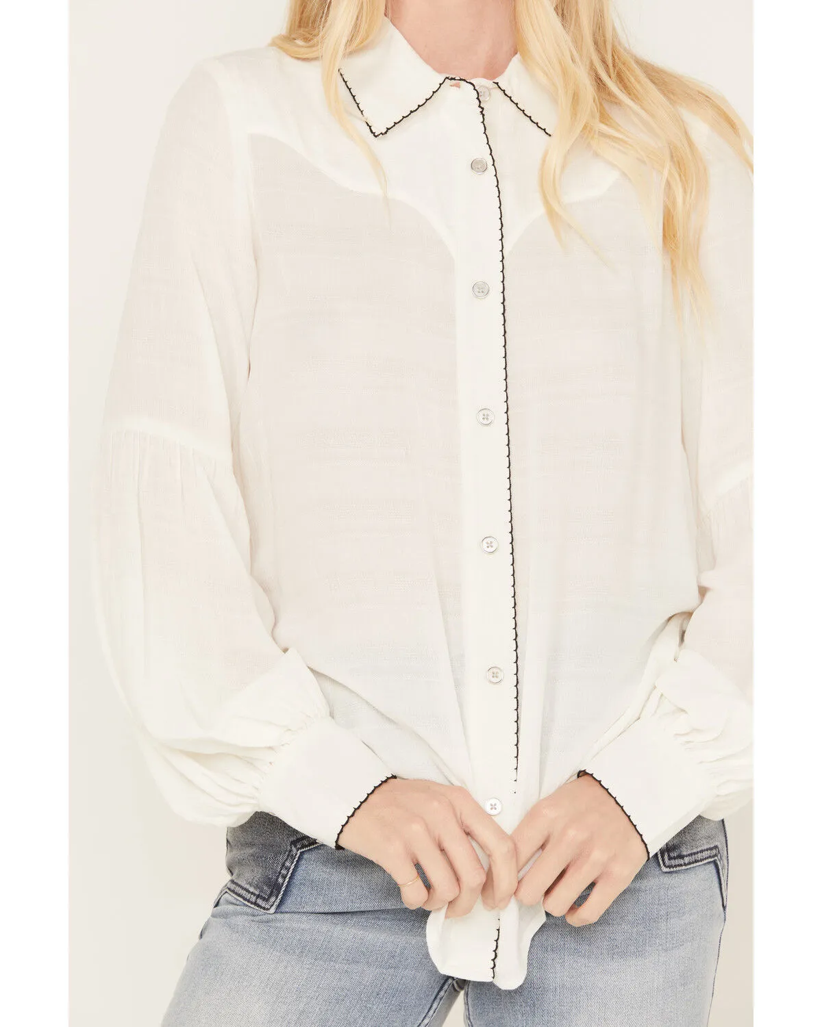 Product Name:  Idyllwind Women's Judson Blanket Stitch Textured Button-Down Woven Shirt