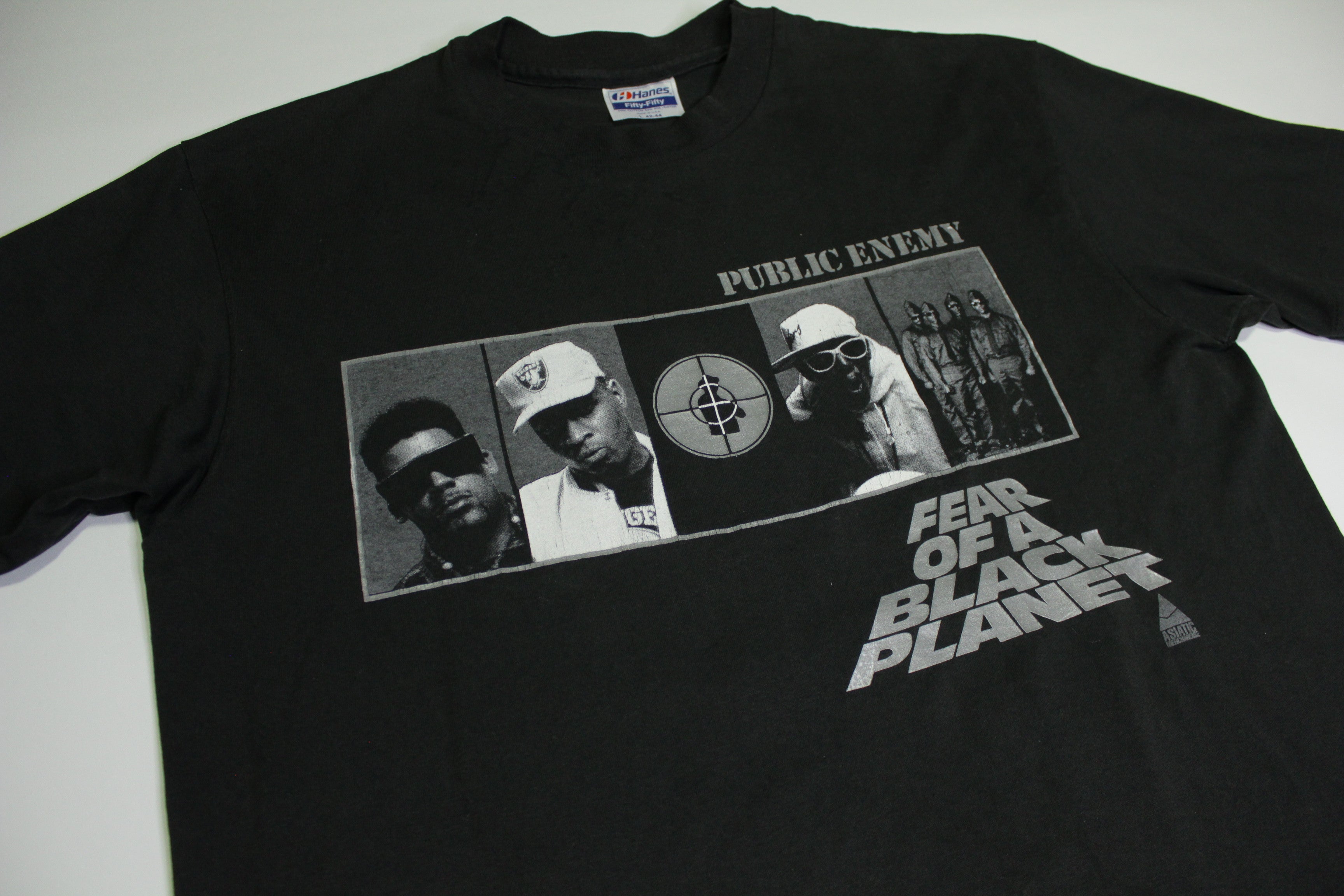 Public Enemy Fear Of A Black Planet Vintage 1990 Asiatic 90's Hanes Single Stitch Rap T-Shirt