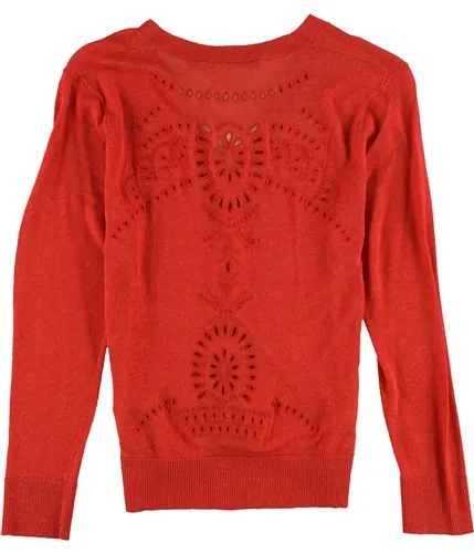 Ralph Lauren Womens Eyelet-Back Cardigan Sweater