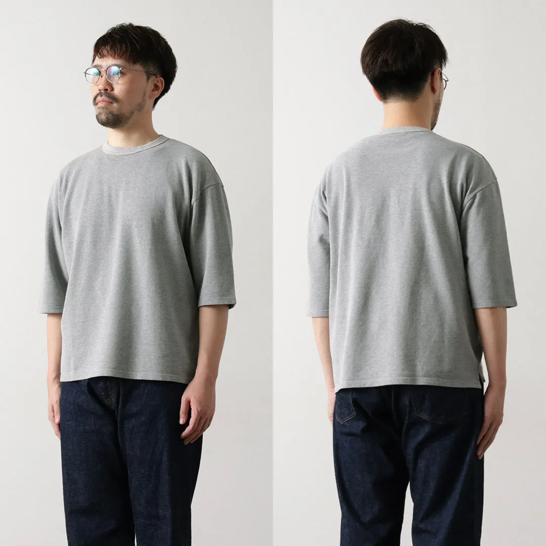 ROCOCO（ロココ） 鹿の子 7分袖Tシャツ / メンズ トップス カットソー 半端丈 七分 綿100 日本製 Seed Stitch 3/4 Sleeve Tee