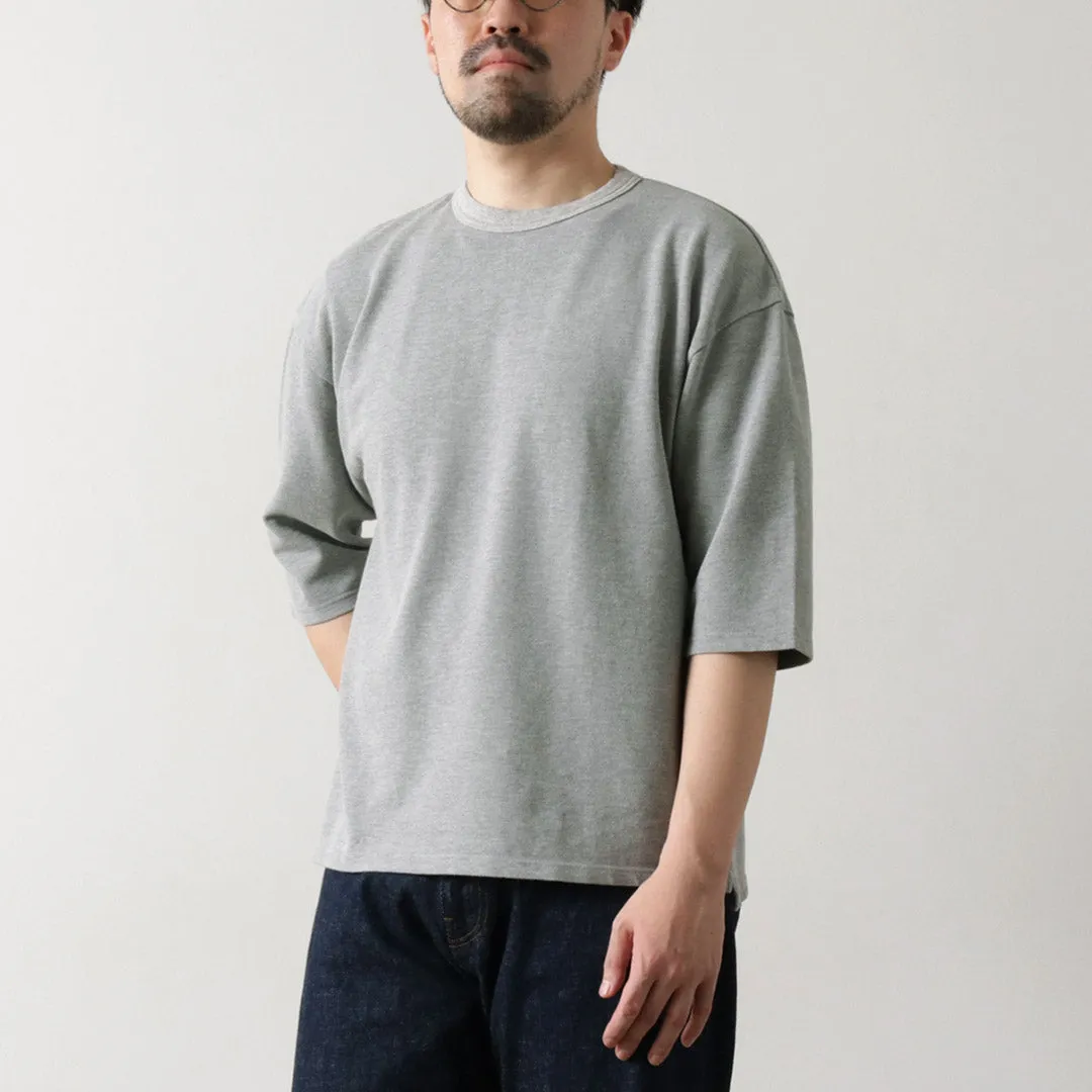 ROCOCO（ロココ） 鹿の子 7分袖Tシャツ / メンズ トップス カットソー 半端丈 七分 綿100 日本製 Seed Stitch 3/4 Sleeve Tee