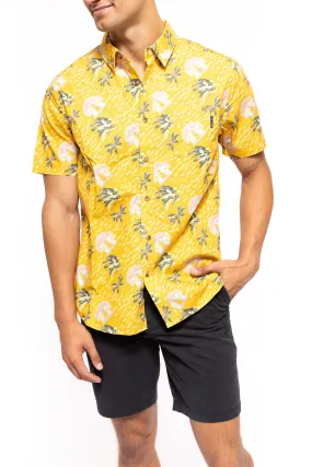 Rusty USA Sierra Short Sleeve Shirt Mustard Cancun MUSTARD CANCUN