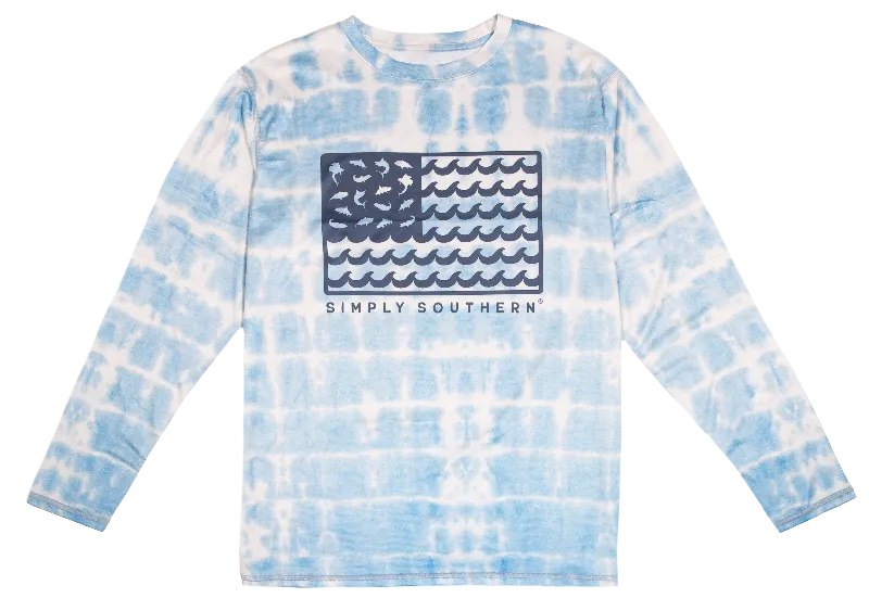 SALE Simply Southern USA Flag Rash Guard Unisex Long Sleeve T-Shirt