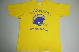 San Diego Chargers Power Vintage Champion Tag 80's Single Stitch Made in USA T-Shirt