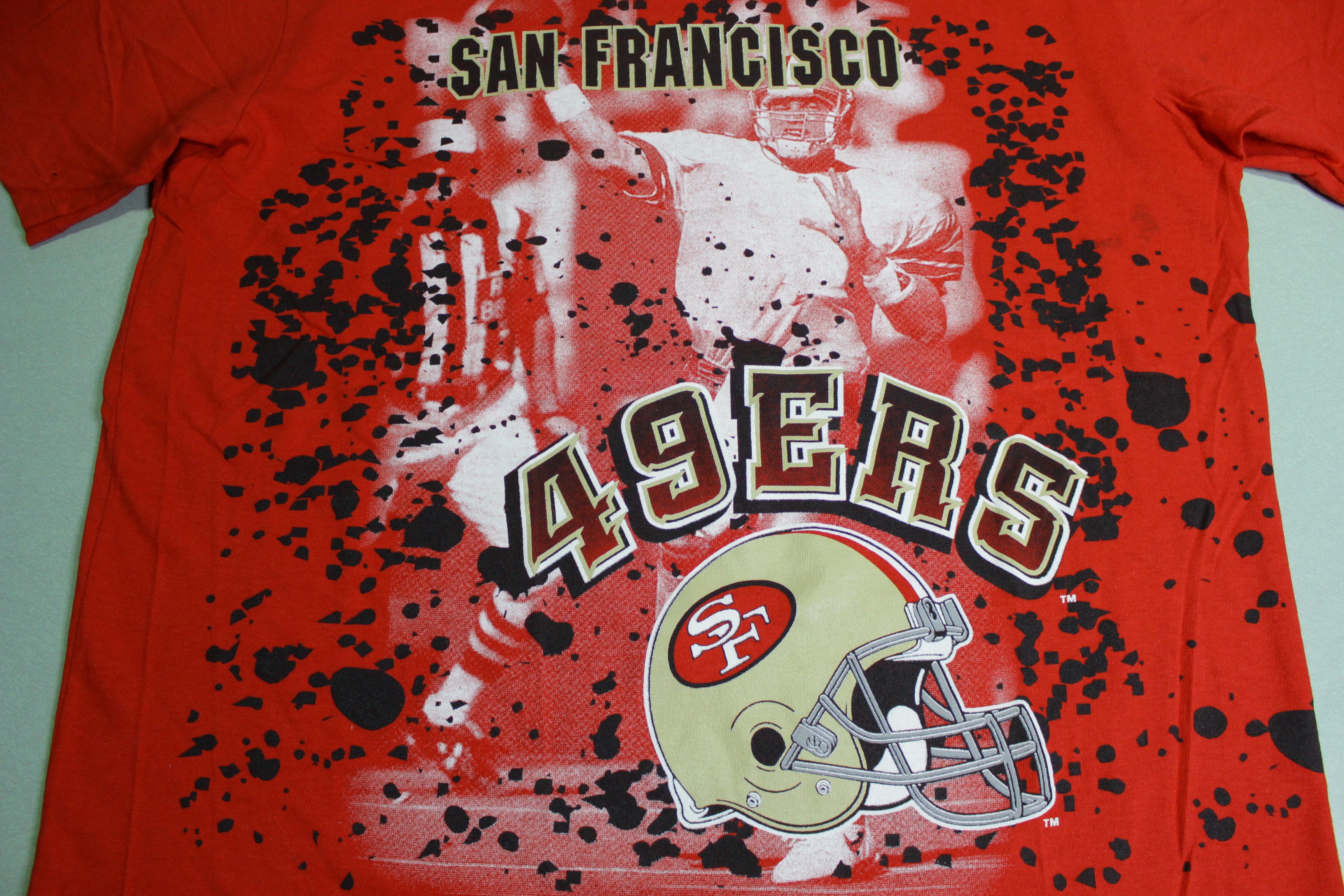 San Francisco 49ers Vintage All Over Print AOP 90s GTS Made in USA T-Shirt