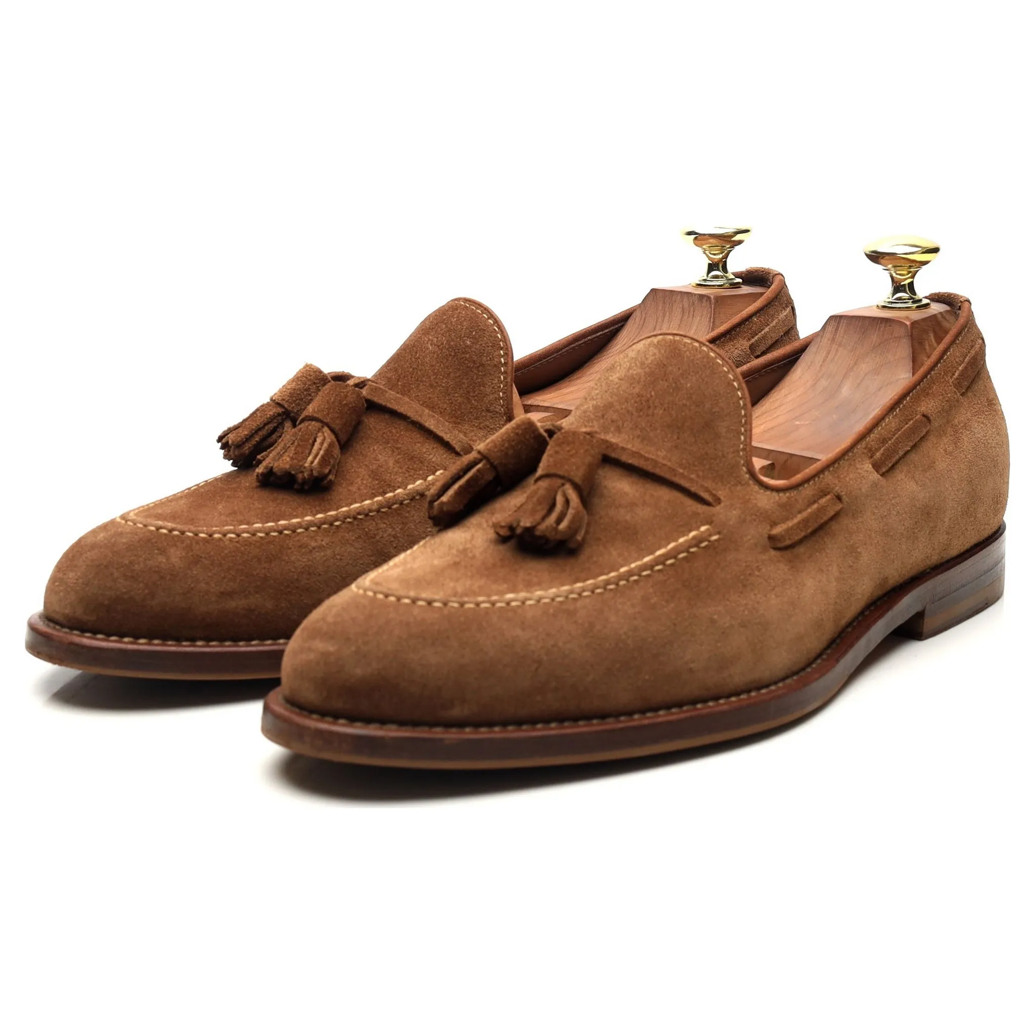 Sand Brown Suede Tassel Loafers UK 7 EU 41