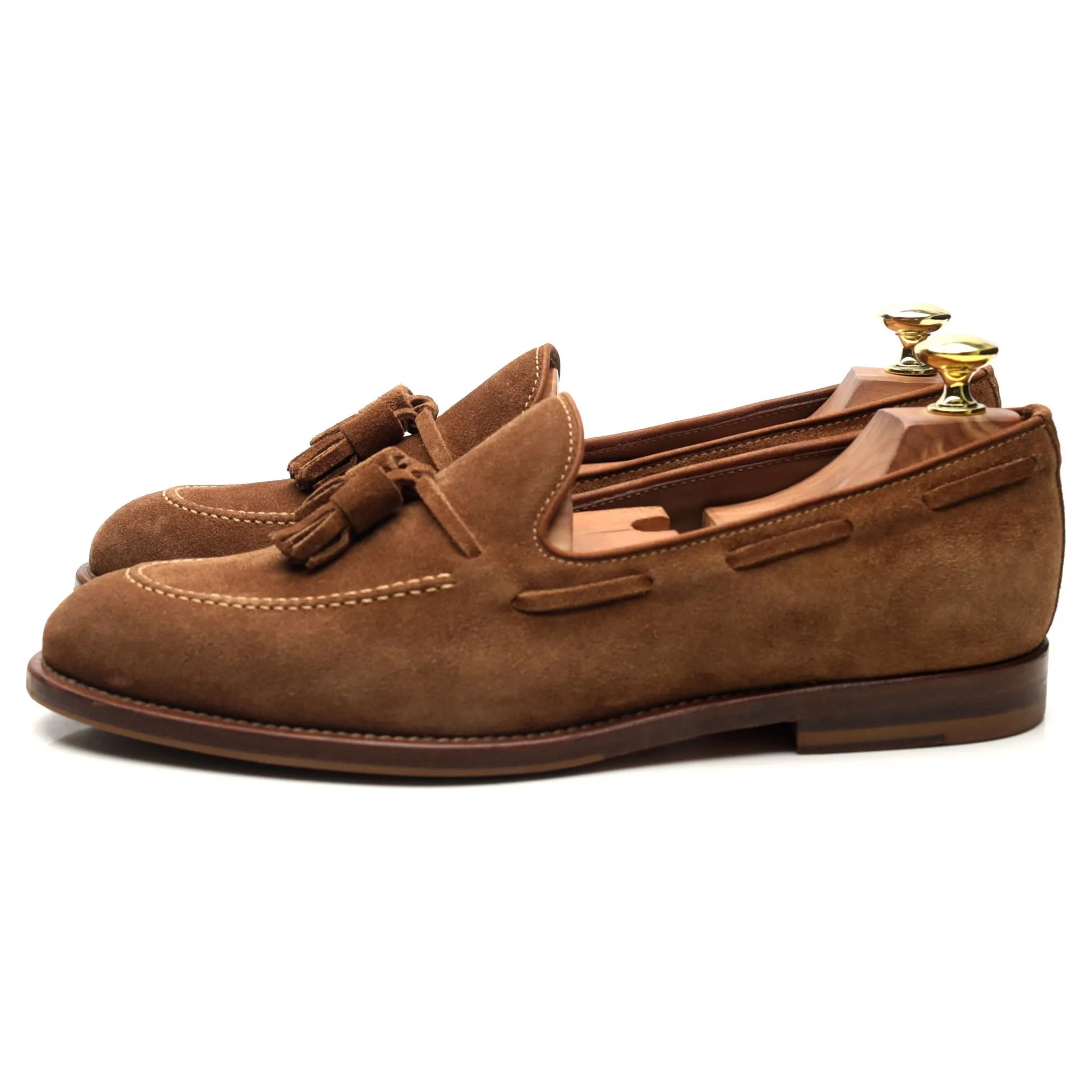 Sand Brown Suede Tassel Loafers UK 7 EU 41