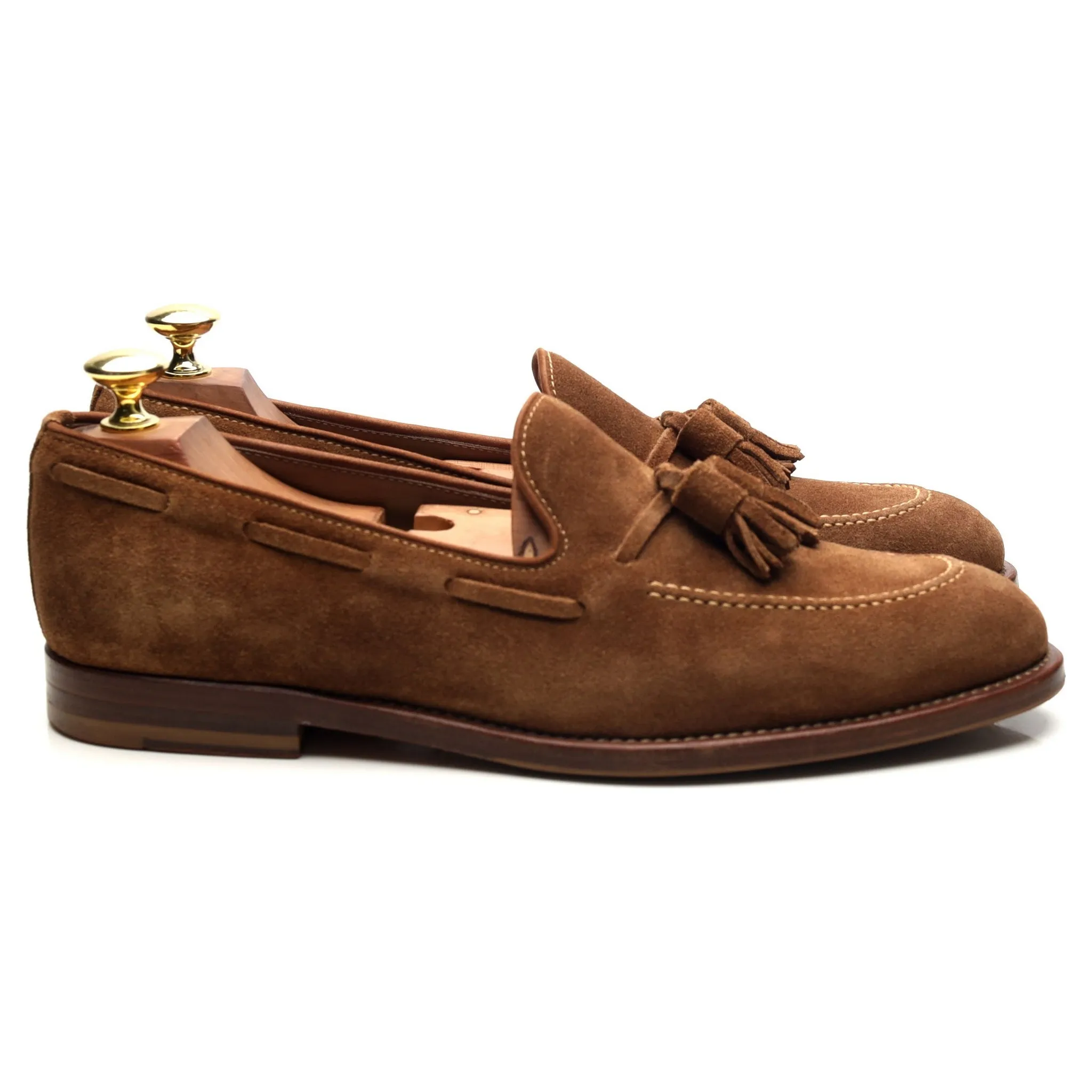 Sand Brown Suede Tassel Loafers UK 7 EU 41