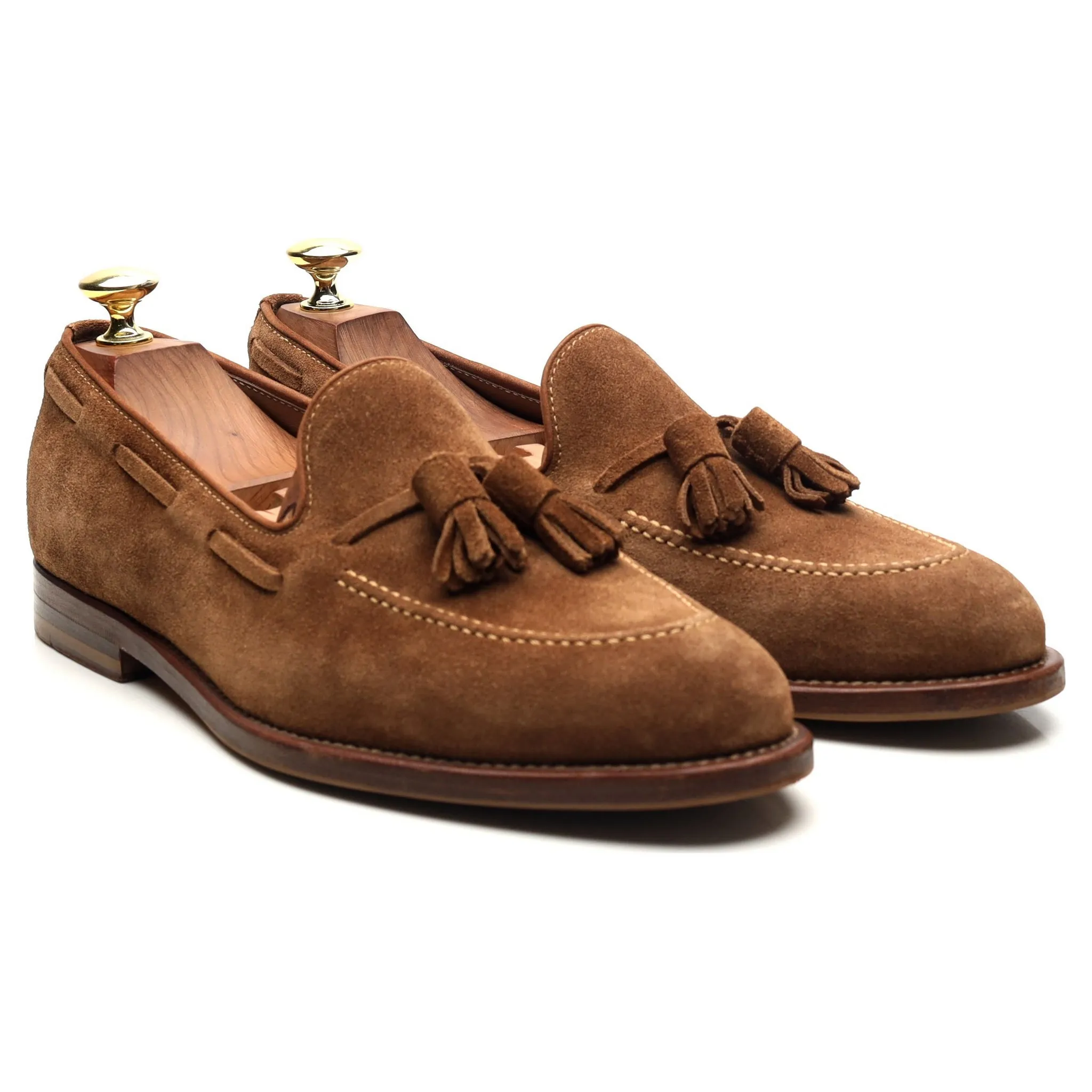 Sand Brown Suede Tassel Loafers UK 7 EU 41