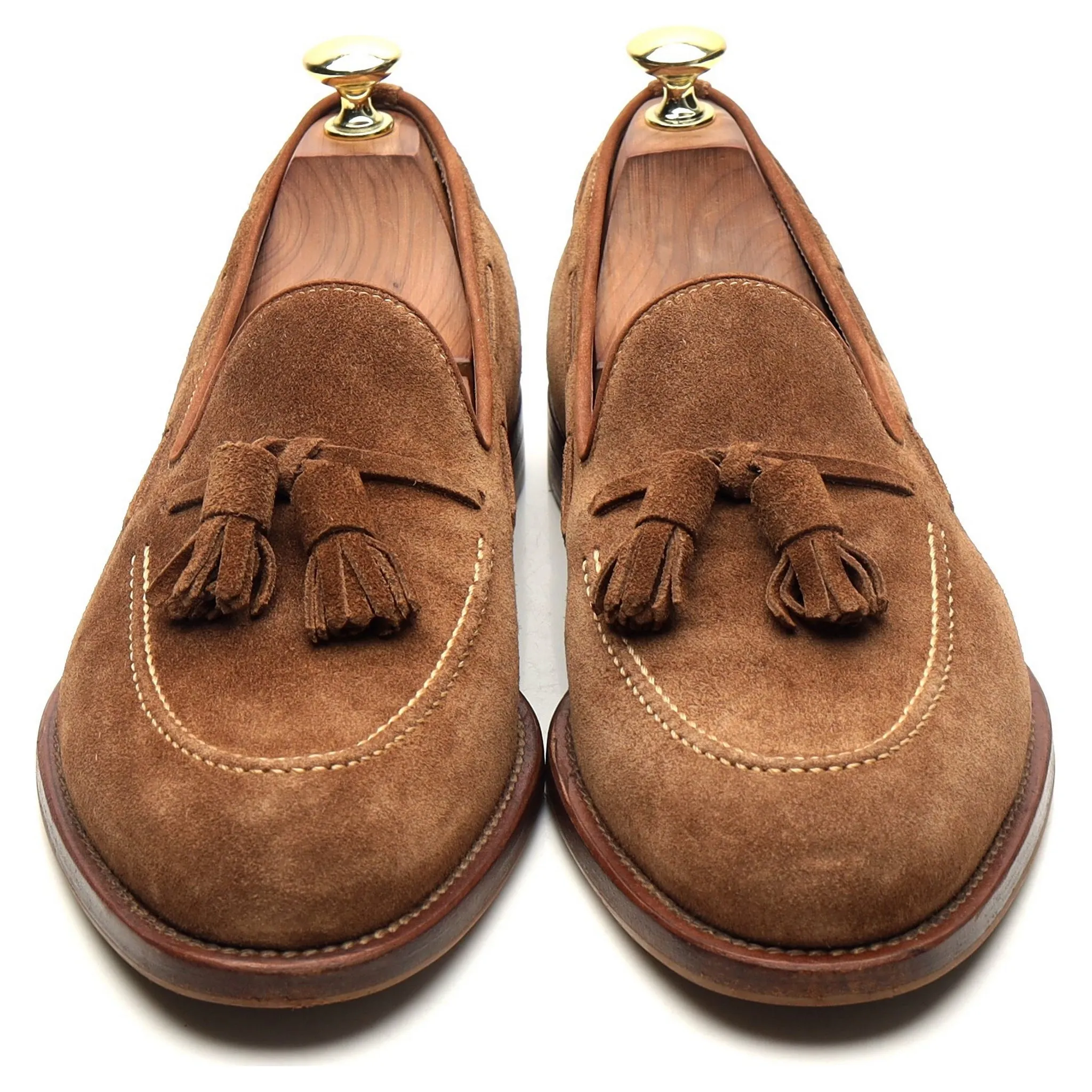 Sand Brown Suede Tassel Loafers UK 7 EU 41