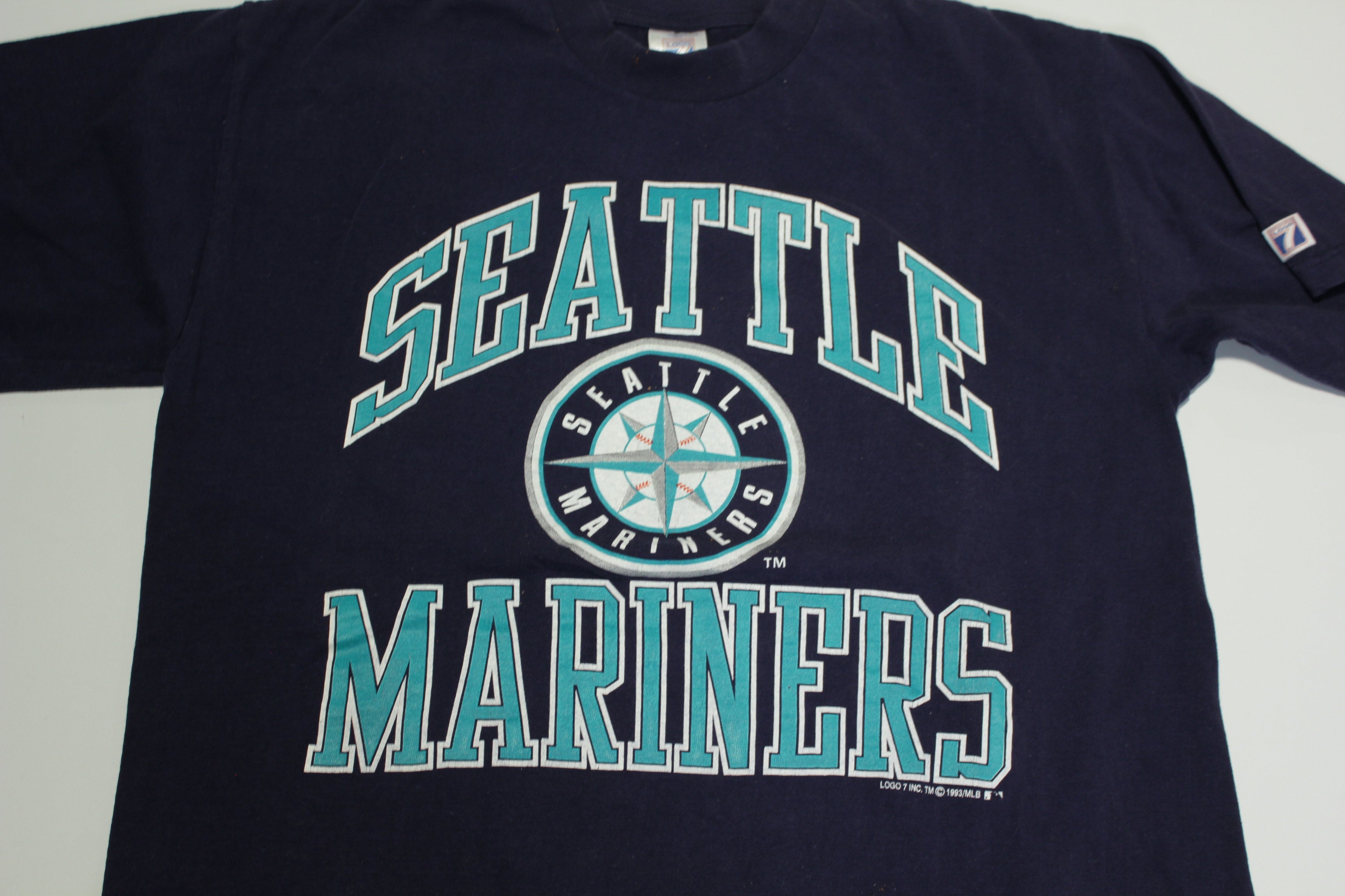 Seattle Mariners Vintage 90's Logo 7 1993 MLB Made in USA T-Shirt