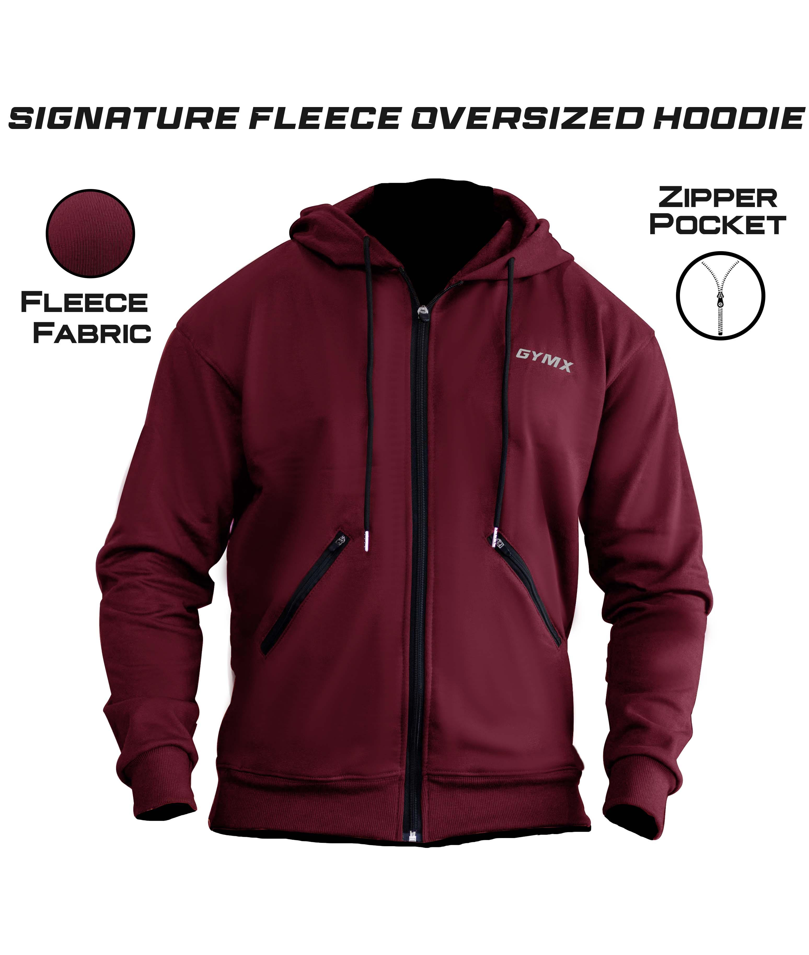 Signature Oversized GymX Hoodie: Sublime Maroon