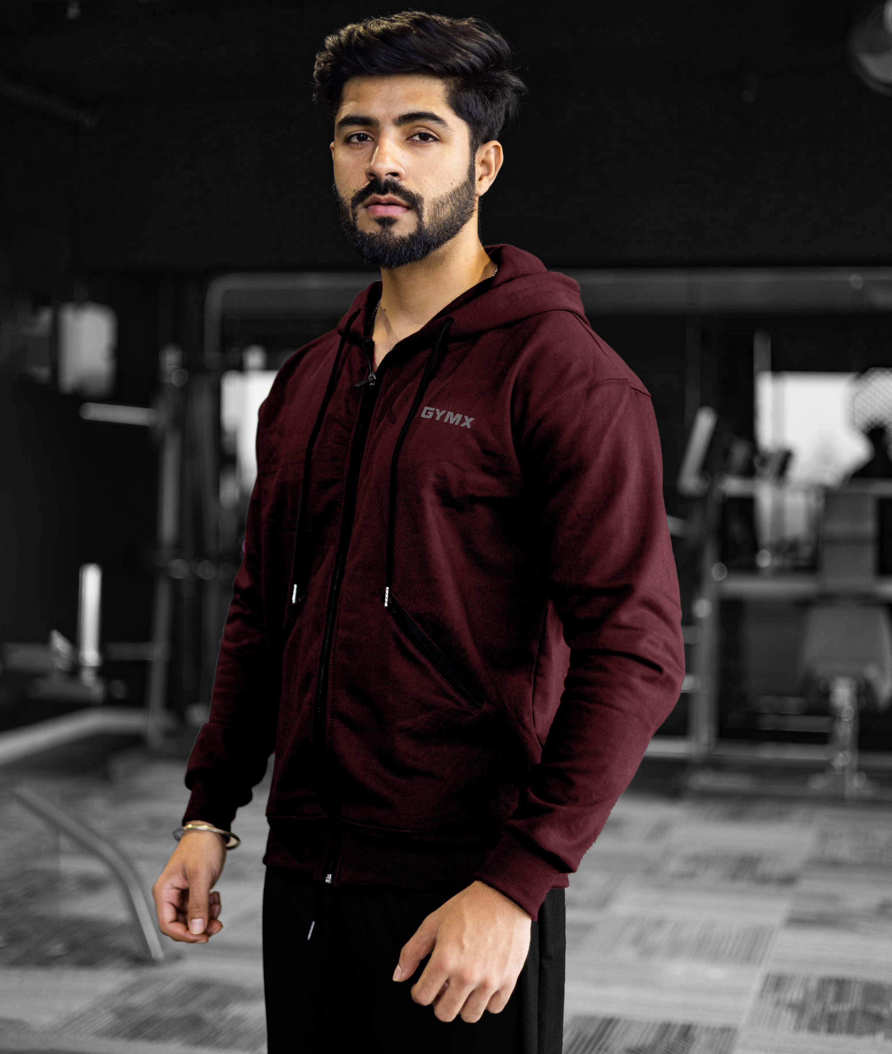 Signature Oversized GymX Hoodie: Sublime Maroon