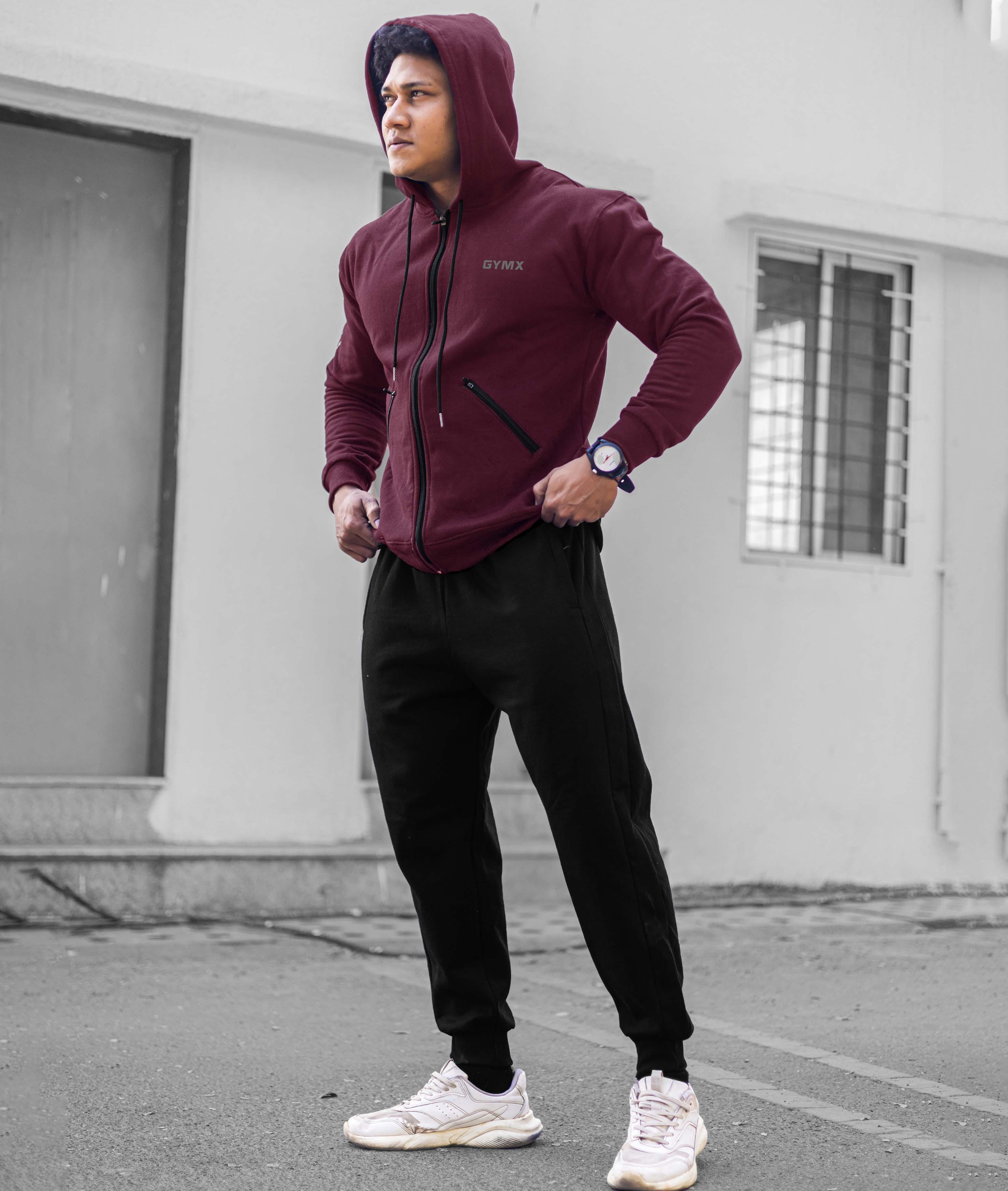 Signature Oversized GymX Hoodie: Sublime Maroon