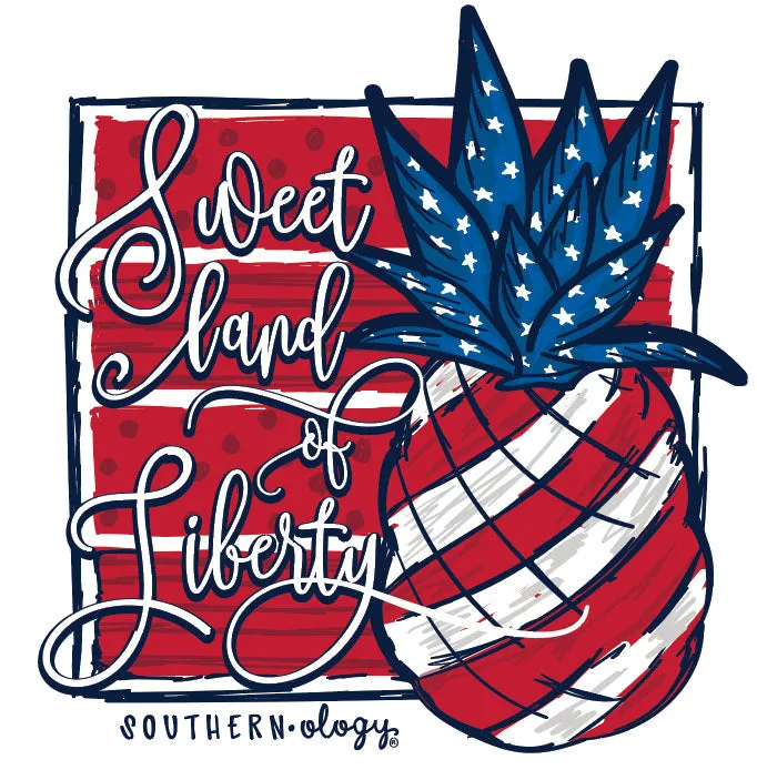 Southernology Liberty USA Pineapple Comfort Colors White T-Shirt