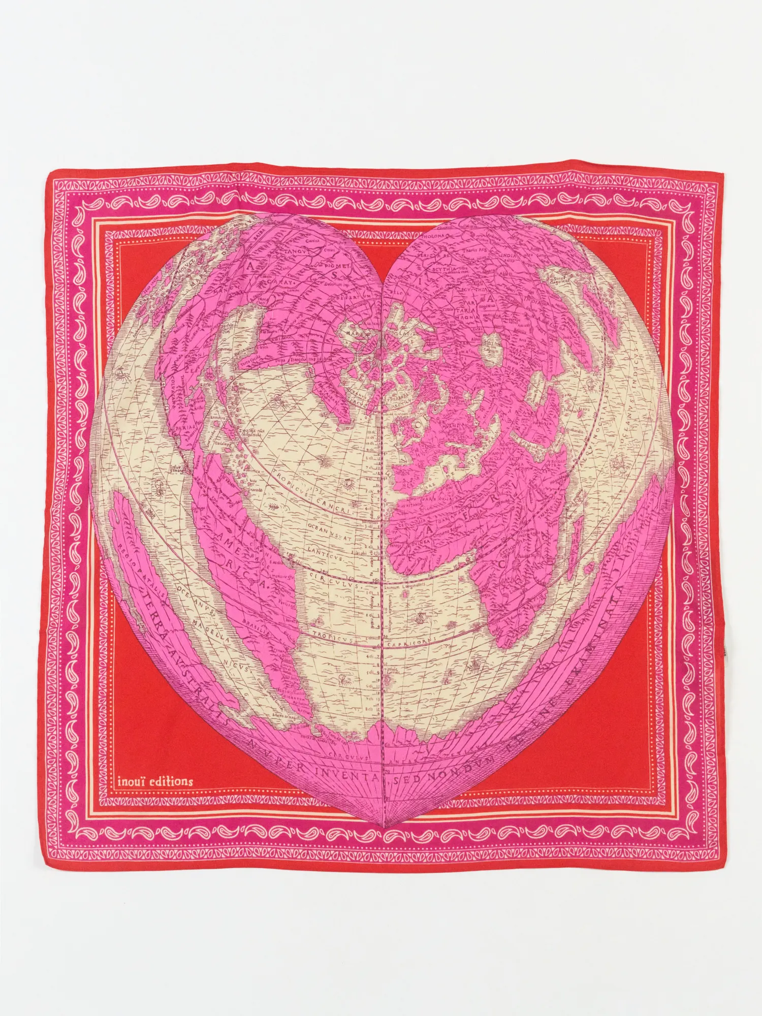 Square Mappemonde Pink 