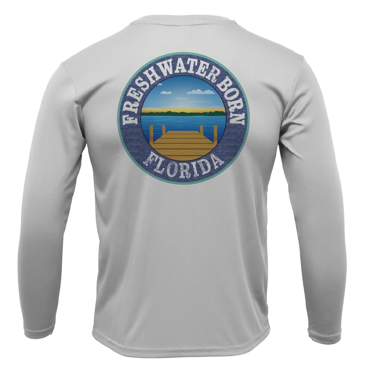 State of Florida USA Freshwater Born Girl's Long Sleeve UPF 50+ Dry-Fit Shirt