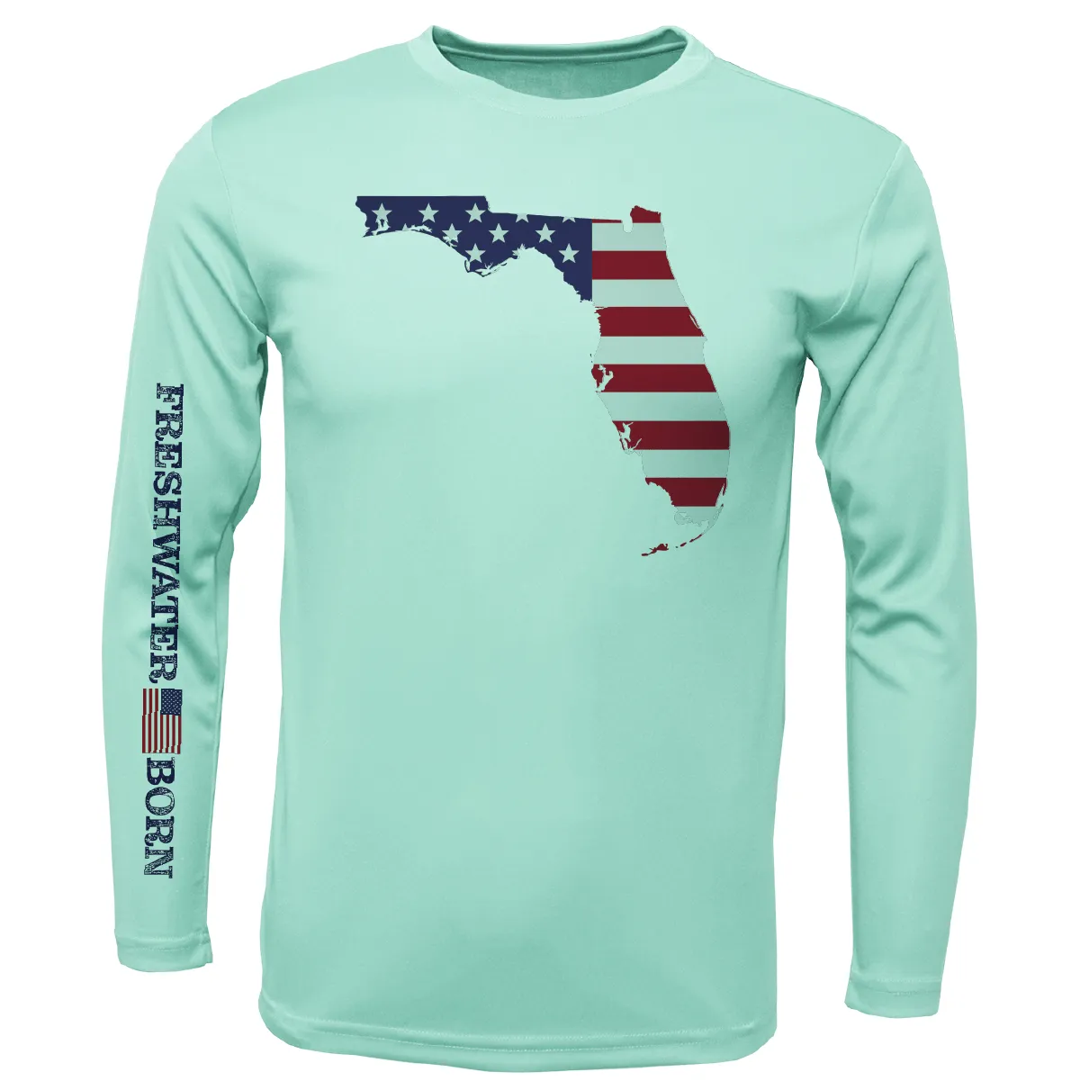 State of Florida USA Freshwater Born Girl's Long Sleeve UPF 50+ Dry-Fit Shirt