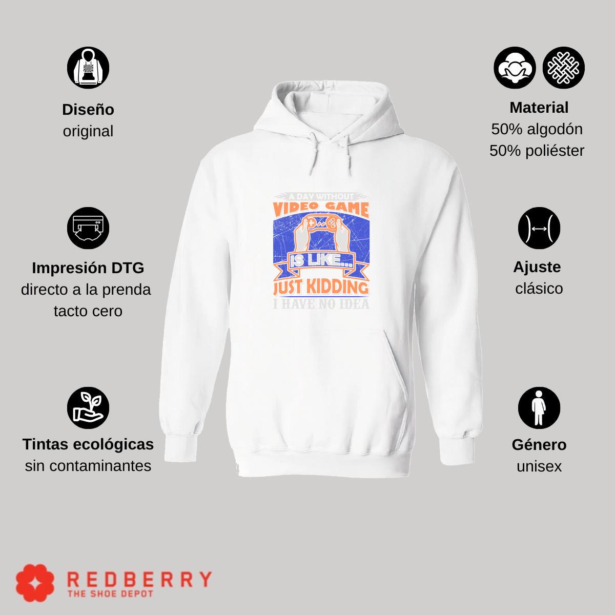 Sudadera Hombre  Hoodie Gamer Videojuegos Frases 024