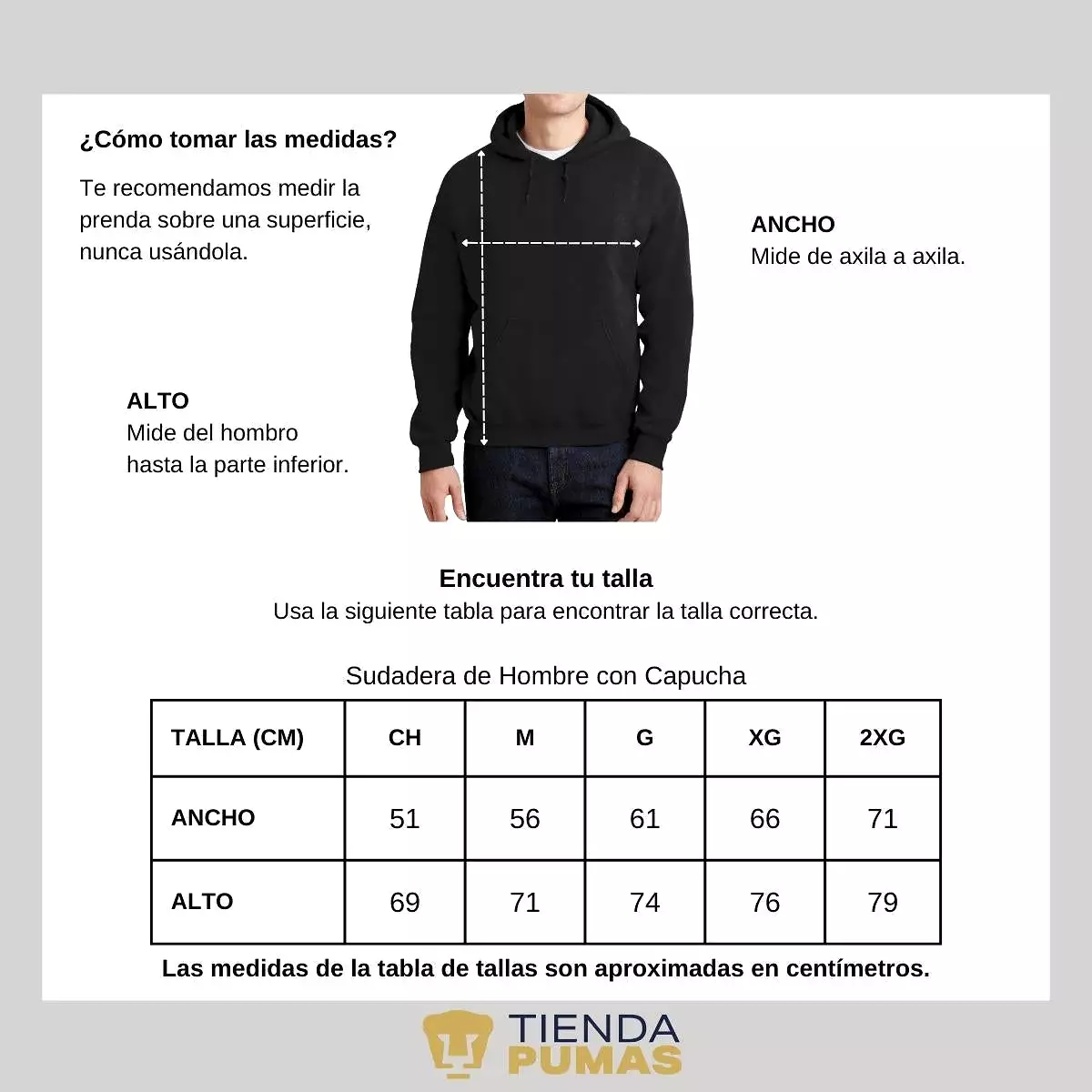 Sudadera Hombre Hoodie  Pumas UNAM Garra