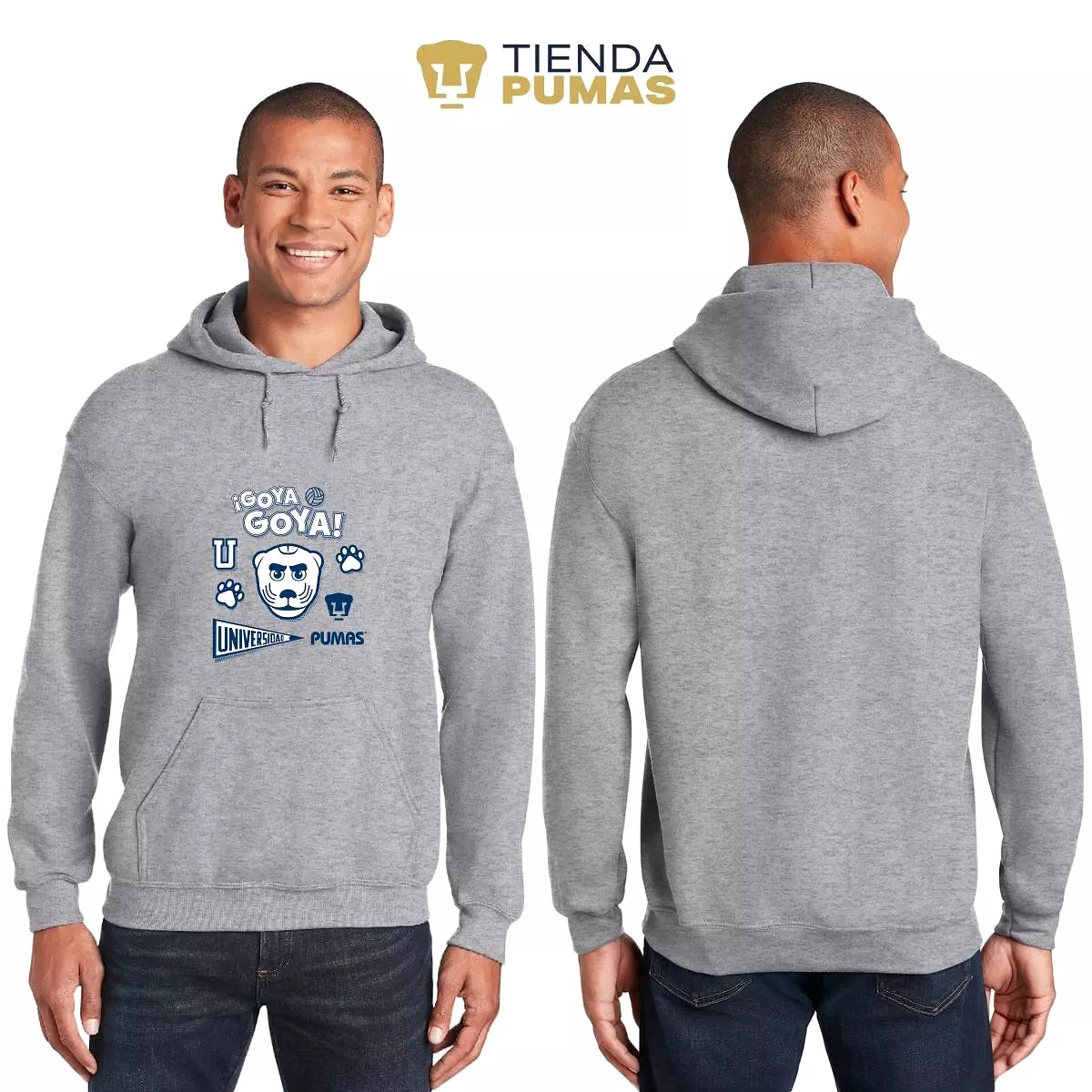 Sudadera Hombre Hoodie  Pumas UNAM Goya Universidad