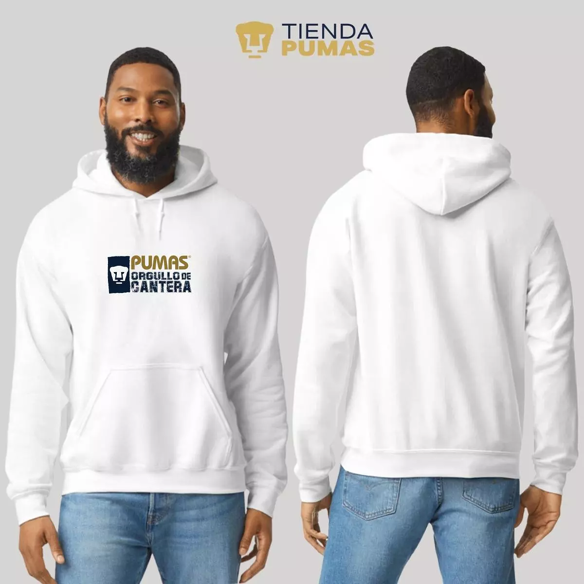 Sudadera Hombre Hoodie  Pumas UNAM Orgullo de cantera