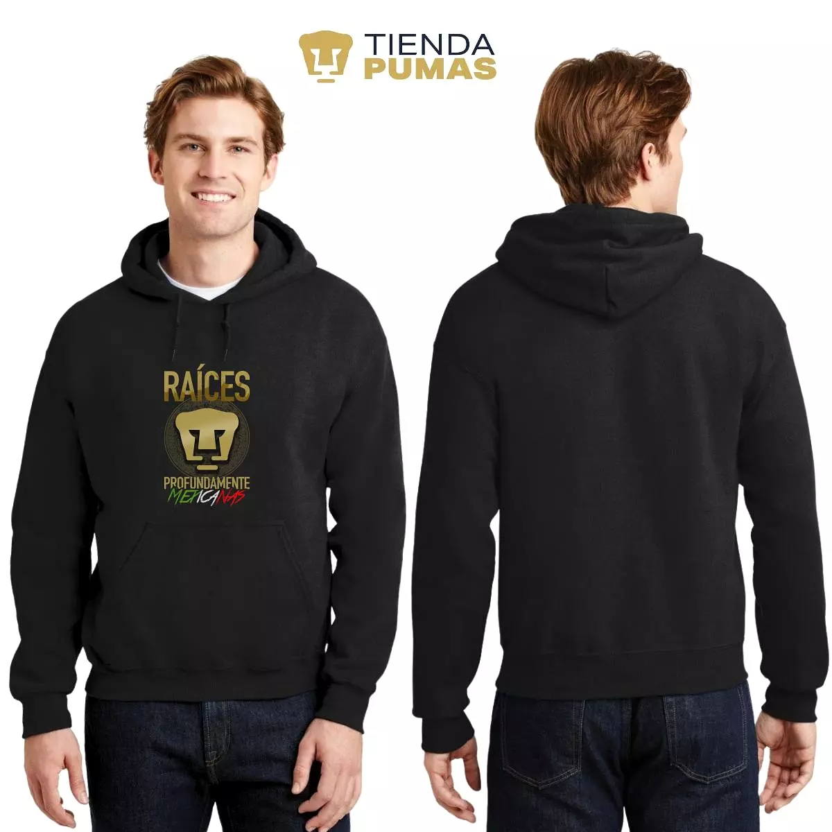 Sudadera Hombre Hoodie  Pumas UNAM Raíces