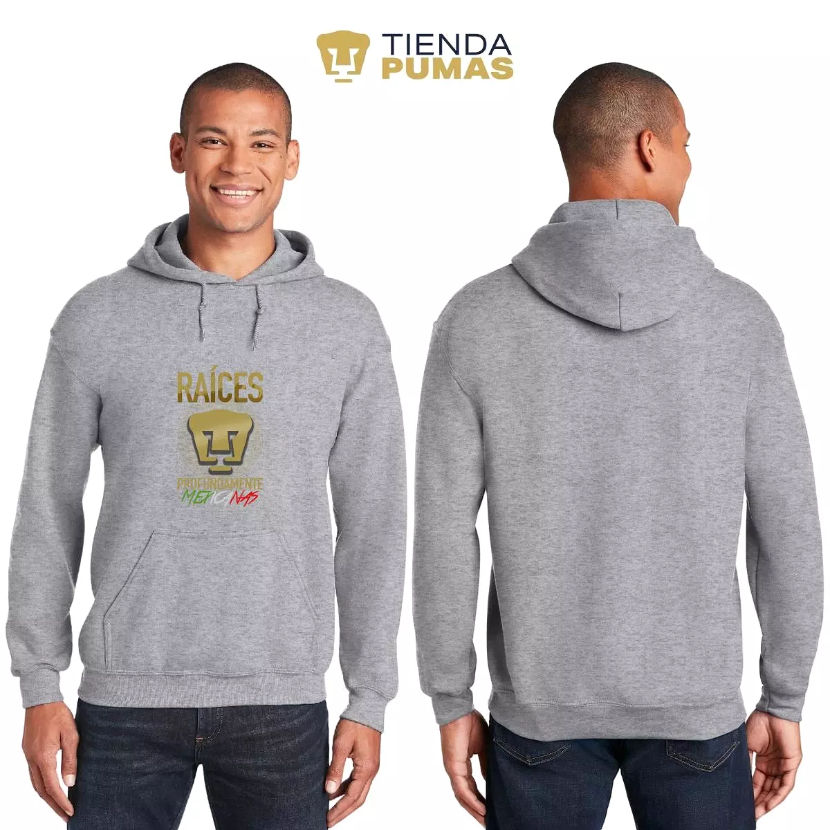 Sudadera Hombre Hoodie  Pumas UNAM Raíces