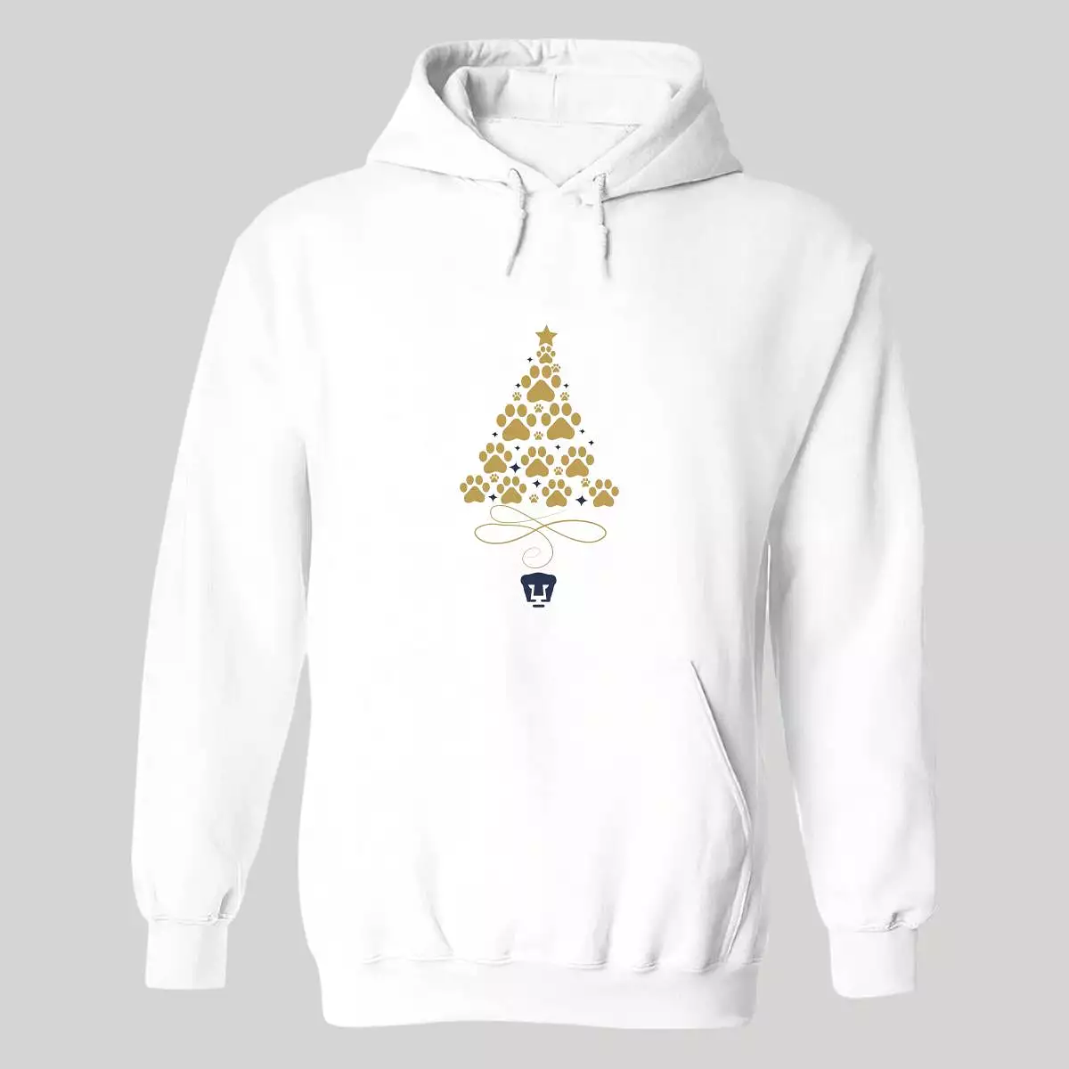 Sudadera Hombre Hoodie  Pumas UNAM rbol Navidad