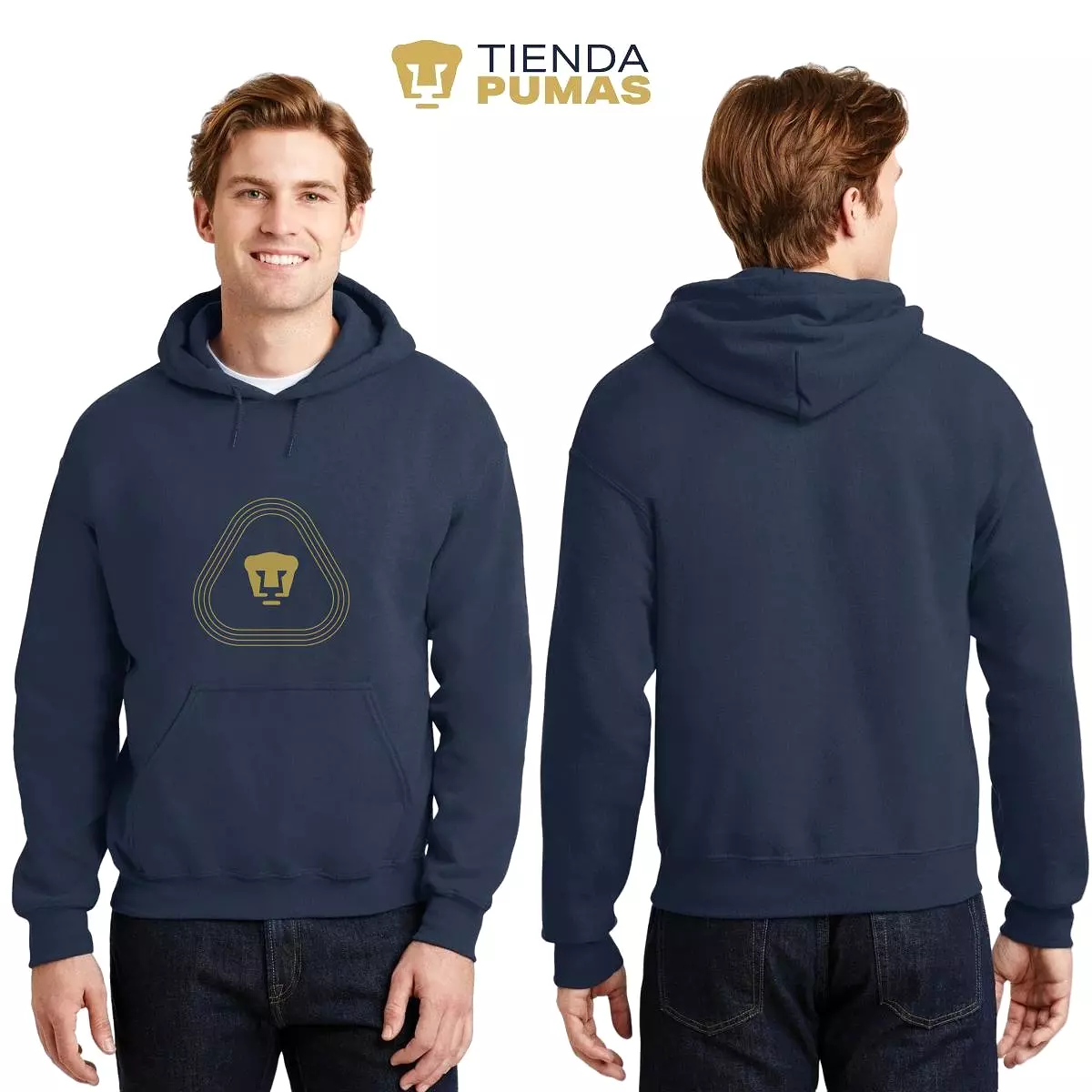 Sudadera para Hombre Hoodie Pumas UNAM Logo Líneas