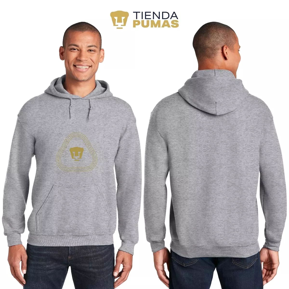 Sudadera para Hombre Hoodie Pumas UNAM Logo Líneas